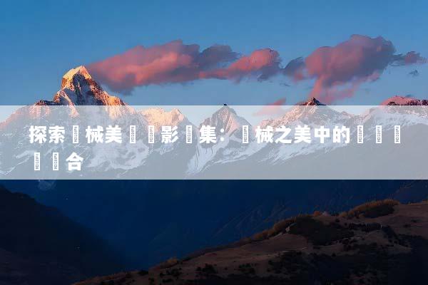 探索機械美學攝影圖集：機械之美中的細膩藝術結合